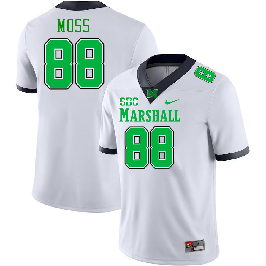 Marshall Thundering Herd #88 Randy Moss College Football Jerseys,Uniforms-White